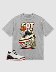 Cream World’s Best Dad 3s Zadago Washed T-shirt Got 'Em Bread Graphic