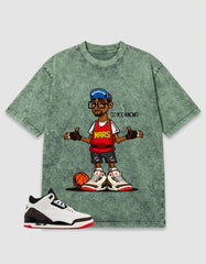 Cream World’s Best Dad 3s Zadago Washed T-shirt Mars Blackmon Graphic