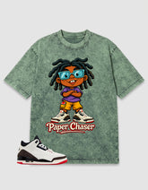 Cream Worldās Best Dad 3s Zadago Washed T-shirt Paper Chaser Graphic