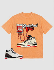 Cream World’s Best Dad 3s Zadago Washed T-shirt Sneakerhead Blood Graphic