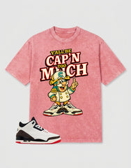 Cream World’s Best Dad 3s Zadago Washed T-shirt Y'all Be Cap'n Too Much Graphic