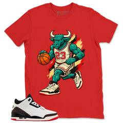 Cream World’s Best Dad 3s Zadago Shirt Raging Bull Graphic