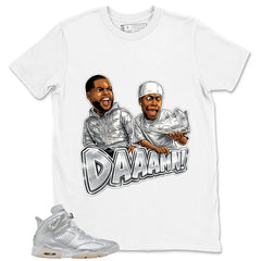 Daaamn Shirt - Match Air Jordan 6 x Paris Saint-Germain Metallic Silver