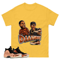 Daaamn Sneaker Meme Graphic Tee, Shirt to Match Air Foamposite One Copper, Air Foamposite Unisex Black Shirt