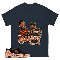 Daaamn Sneaker Meme Graphic Tee, Shirt to Match Air Foamposite One Copper, Air Foamposite Unisex Black Shirt