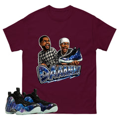 Daaamn Sneaker Meme Graphic Tee, Shirt to Match Air Foamposite One Galaxy, Air Foamposite Unisex Black Shirt