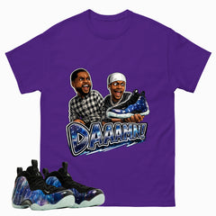 Daaamn Sneaker Meme Graphic Tee, Shirt to Match Air Foamposite One Galaxy, Air Foamposite Unisex Black Shirt