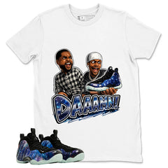 Daaamn Sneaker Meme Graphic Tee, Shirt to Match Air Foamposite One Galaxy, Air Foamposite Unisex Black Shirt