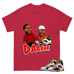 Daaamn Sneaker Meme Graphic Tee, Shirt to Match Air Jordan 7 Miro, Air Jordan 7 Miro Unisex Shirt