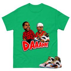 Daaamn Sneaker Meme Graphic Tee, Shirt to Match Air Jordan 7 Miro, Air Jordan 7 Miro Unisex Shirt
