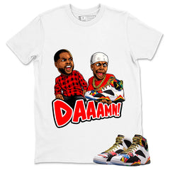 Daaamn Sneaker Meme Graphic Tee, Shirt to Match Air Jordan 7 Miro, Air Jordan 7 Miro Unisex Shirt
