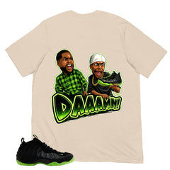 Daaamn Sneaker Shirt - Match Air Foamposite One Black Volt