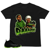 Daaamn Sneaker Shirt - Match Air Foamposite One Black Volt