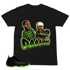 Daaamn Sneaker Shirt - Match Air Foamposite One Black Volt