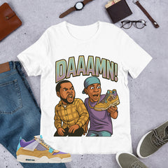Daaamn Sneaker Shirt - Match Union LA x Air Jordan 4 Desert Moss