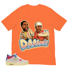 Daaamn Sneaker Shirt - Match Union LA x Air Jordan 4 Guava Ice