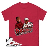 Daaamn Sneaker Shirt - Match White Air Jordan 6 Carmine
