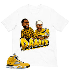 Graphic Tee Daaamn Sneaker Shirt - Matching Air Jordan 5 T23 Tokyo | Zadago