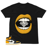 Diamond Lips Shirt - Match Air Jordan 1 Yellow Toe