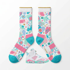 Doernbecher 2025 Socks – Women’s Air Jordan 6 Retro Inspired Mid-Calf Unisex Crew Socks