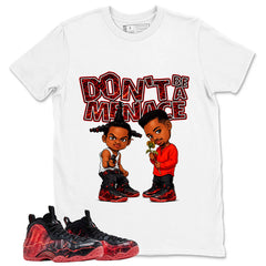 Don't Be A Menace Graphic Tee, Shirt to Match Air Foamposite Stranger Things, Air Foamposite Unisex Blue Shirt