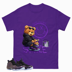 Don't Forget Smile Graphic Tee, Shirt to Match Air Foamposite One Eggplant, Air Foamposite Unisex Purple Shirt