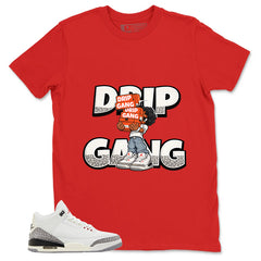 Drip Gang Shirt - Match Jordan 3 White Cement Reimagined
