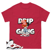 Drip Gang Shirt - Match White Air Jordan 6 Carmine