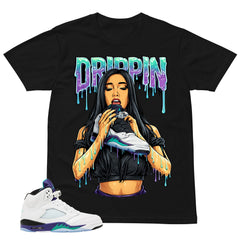 Drippin Girl Shirt - Matching Air Jordan 5 Retro 'Grape' 2025