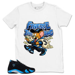 Finesse The Bag Shirt- Match Air Jordan 14 Black University Blue 2026