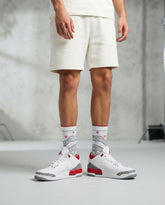 Fire Red 2022 Sneaker Match Socks ā Air Jordan 3 Retro Fire Red Inspired Mid-Cut Crew Socks Unisex
