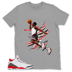 Fire Red 3s Zadago Shirt Air Ball Graphic