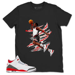 Fire Red 3s Zadago Shirt Air Ball Graphic