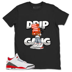 Fire Red 3s Zadago Shirt Drip Gang Graphic