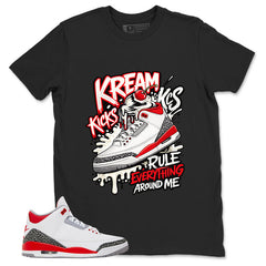 Fire Red 3s Zadago Shirt Kream Kicks Graphic