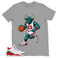Fire Red 3s Zadago Shirt Raging Bull Graphic