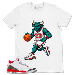 Fire Red 3s Zadago Shirt Raging Bull Graphic