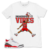Fire Red 3s Zadago Shirt Sneakerhead Vibes Graphic