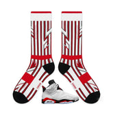 Fire Red Socks ā Air Jordan 6 Retro Inspired Mid-Calf Unisex Crew Socks