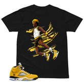 Graphic Tee Flight Legend Basketball Shirt - to Matching Air Jordan 5 T23 Tokyo