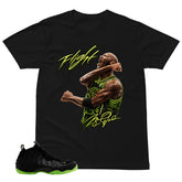 Flight Legend MJ Shirt - Match Air Foamposite One Black Volt
