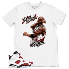 Flight Victory MJ Shirt - Match White Air Jordan 6 Carmine