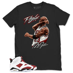 Flight Victory MJ Shirt - Match White Air Jordan 6 Carmine
