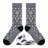 Flint 2021 Sneaker Match Socks ā Air Jordan 7 Retro Flint Inspired Mid-Calf Crew Socks Unisex