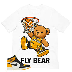 Fly Bear Shirt - Match Air Jordan 1 Yellow Toe