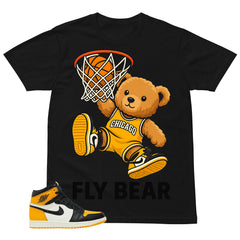 Fly Bear Shirt - Match Air Jordan 1 Yellow Toe