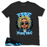 Free Young Thug Shirt- Match Air Jordan 14 Black University Blue 2026