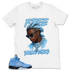 Graphic Tee Free Young Thug Shirt Matching 5s UNC