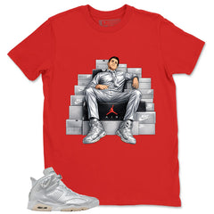 Fresh Sneaker Shirt - Match Air Jordan 6 x Paris Saint-Germain Metallic Silver