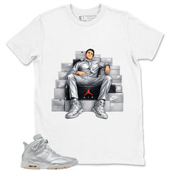 Fresh Sneaker Shirt - Match Air Jordan 6 x Paris Saint-Germain Metallic Silver